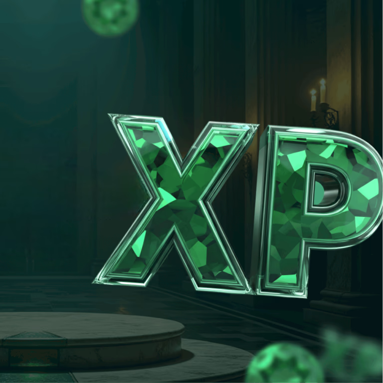 Rainbet Casino featuring a poker table stacked with chips and cards in a modern high-rise lounge overlooking the city skyline.